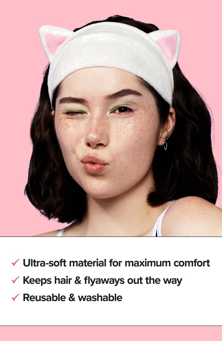 I DEW CARE White Cat Skin Care Headband, Alternate, color, White