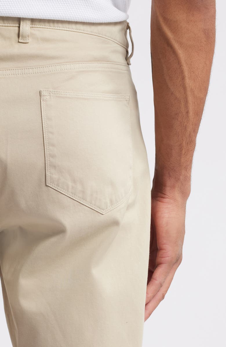 Johnston & Murphy Five-Pocket Pima Cotton Blend Pants, Alternate, color, Khaki