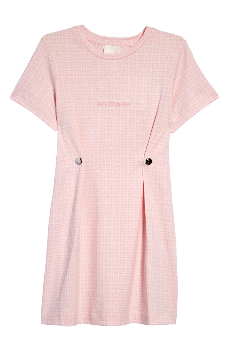 GIVENCHY KIDS Kids' Allover 4G Logo Print Cotton Dress, Main, color, 