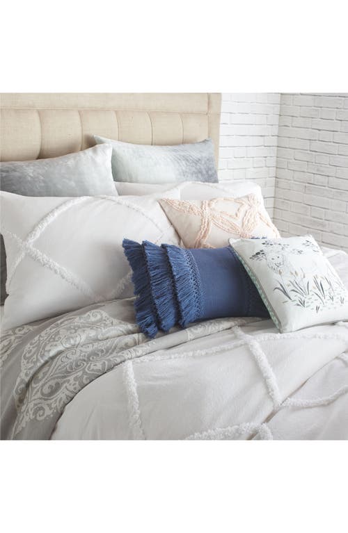Peri Home Chenille Lattice Duvet Cover in White  product