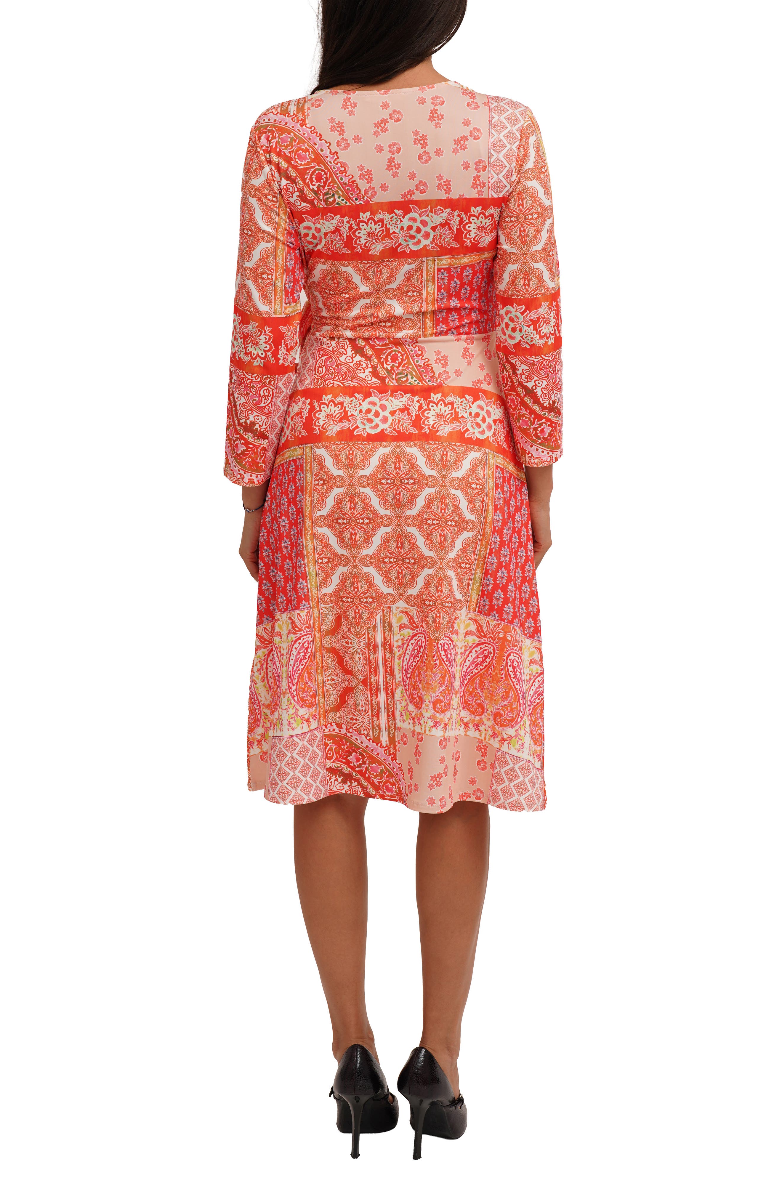 Print Wrap Dress - image 4