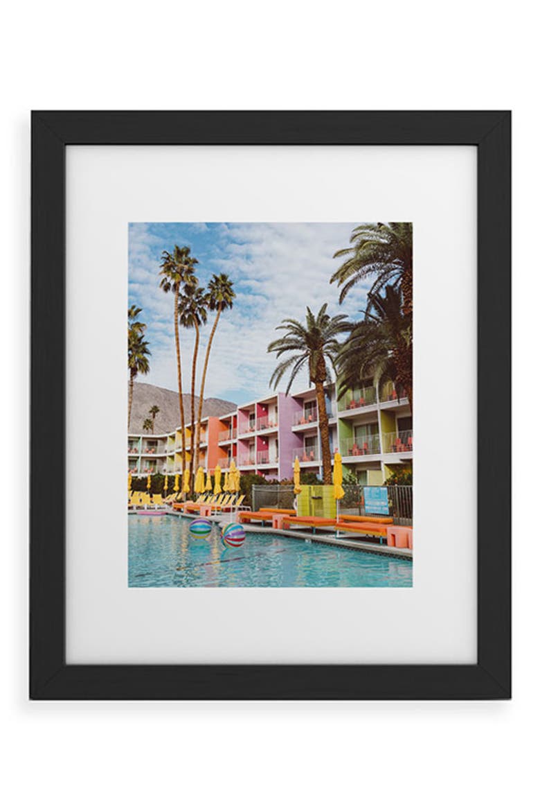 Palm Springs Pool Day VII Framed Art Print, Main, color, BLACK FRAME 16X20