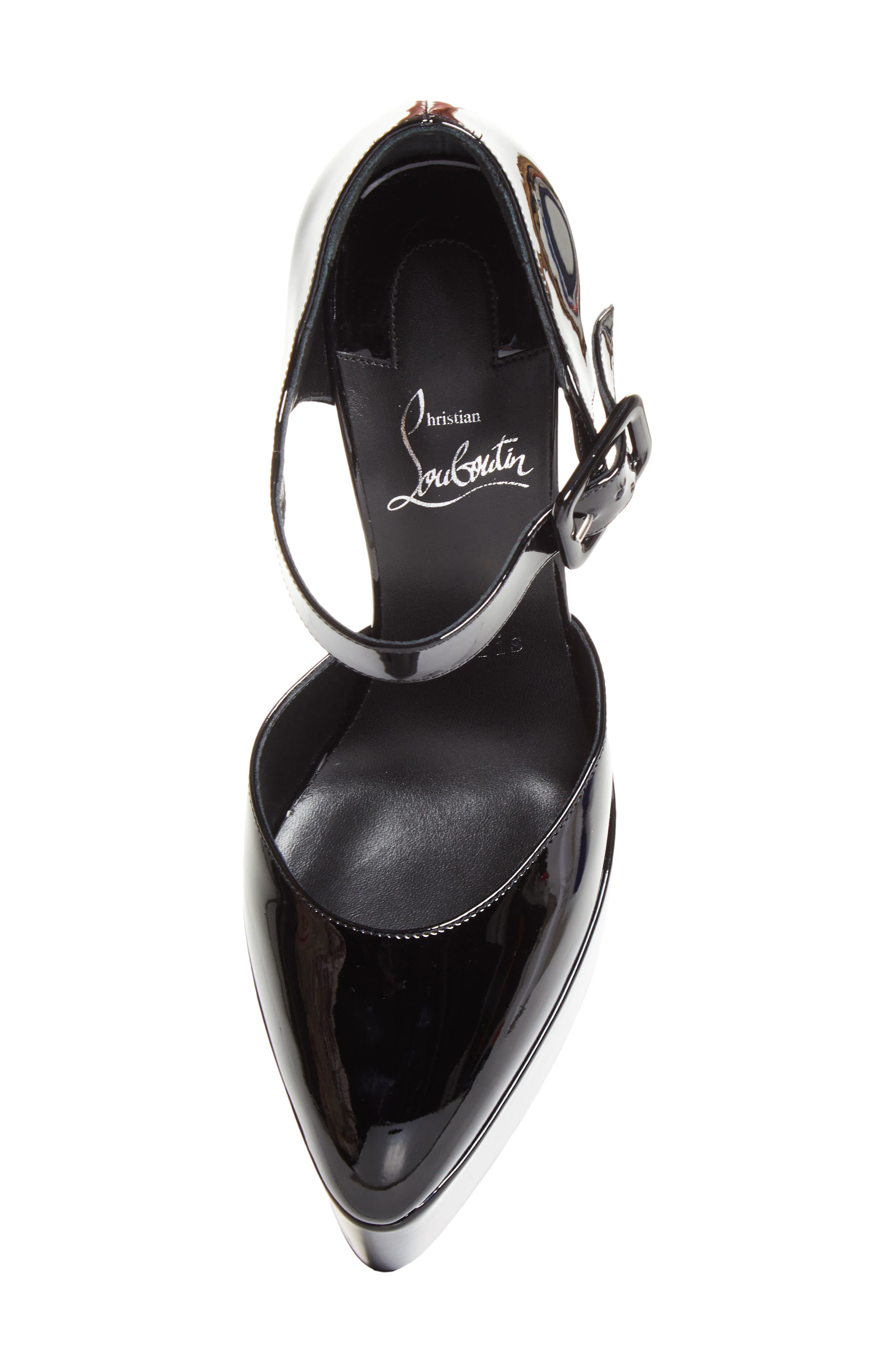 Jenna Buckle Platform Pump, Alternate, color, B439 BLACK/ LIN BLACK