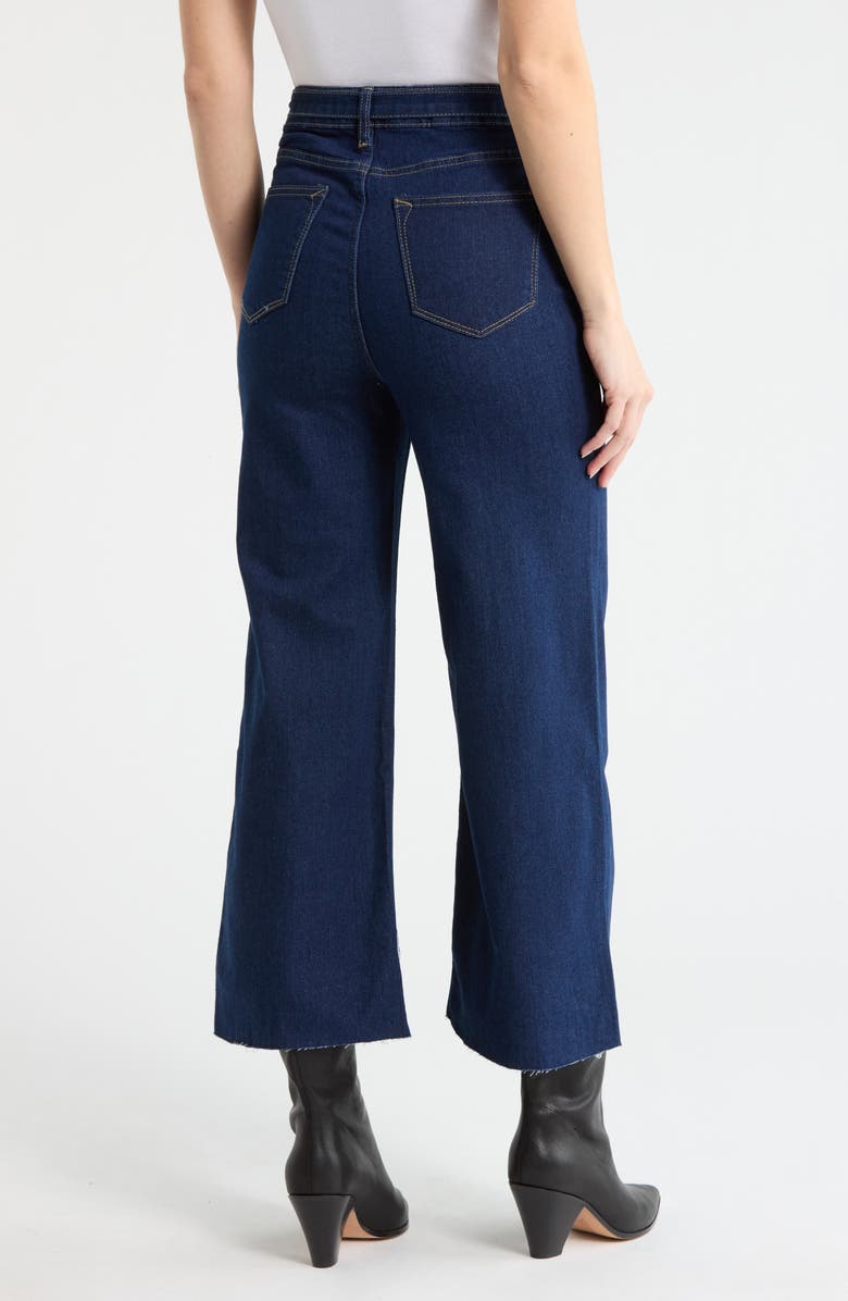 Vigoss Dylan Belted Wide Leg Jeans, Alternate, color, Rinse