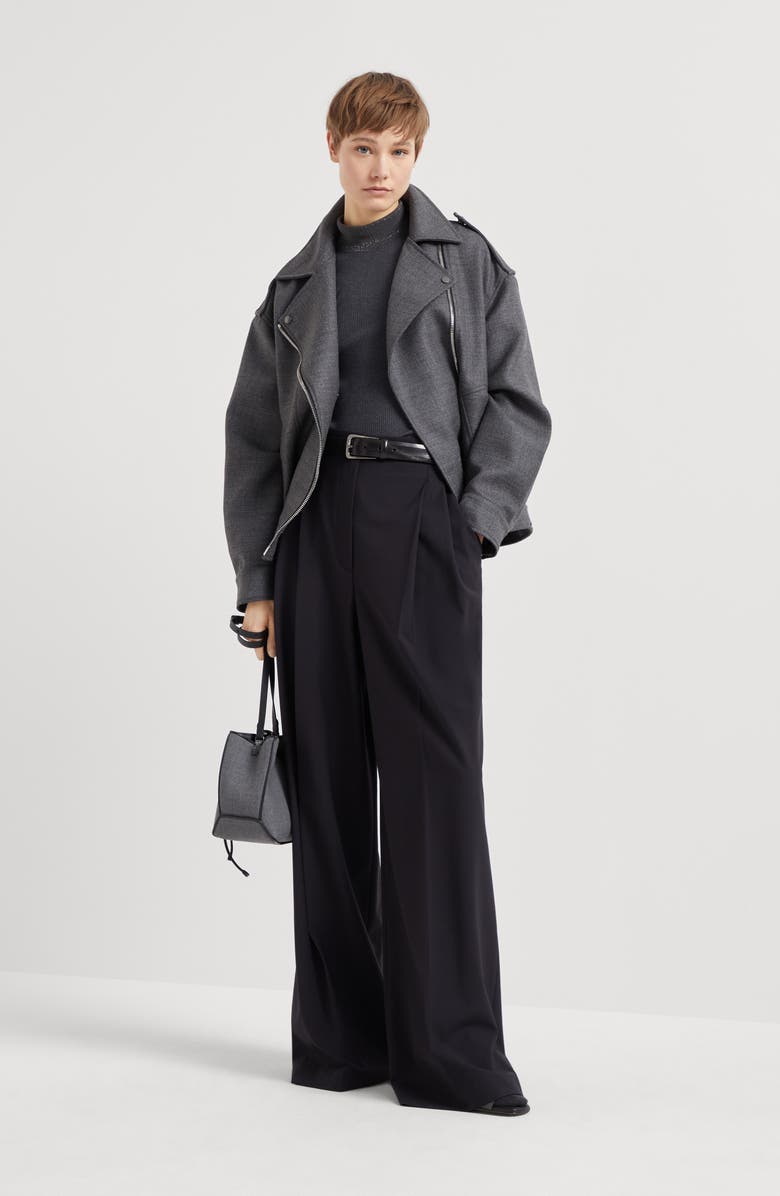 Brunello Cucinelli Ribbed jersey T-shirt, Alternate, color, 