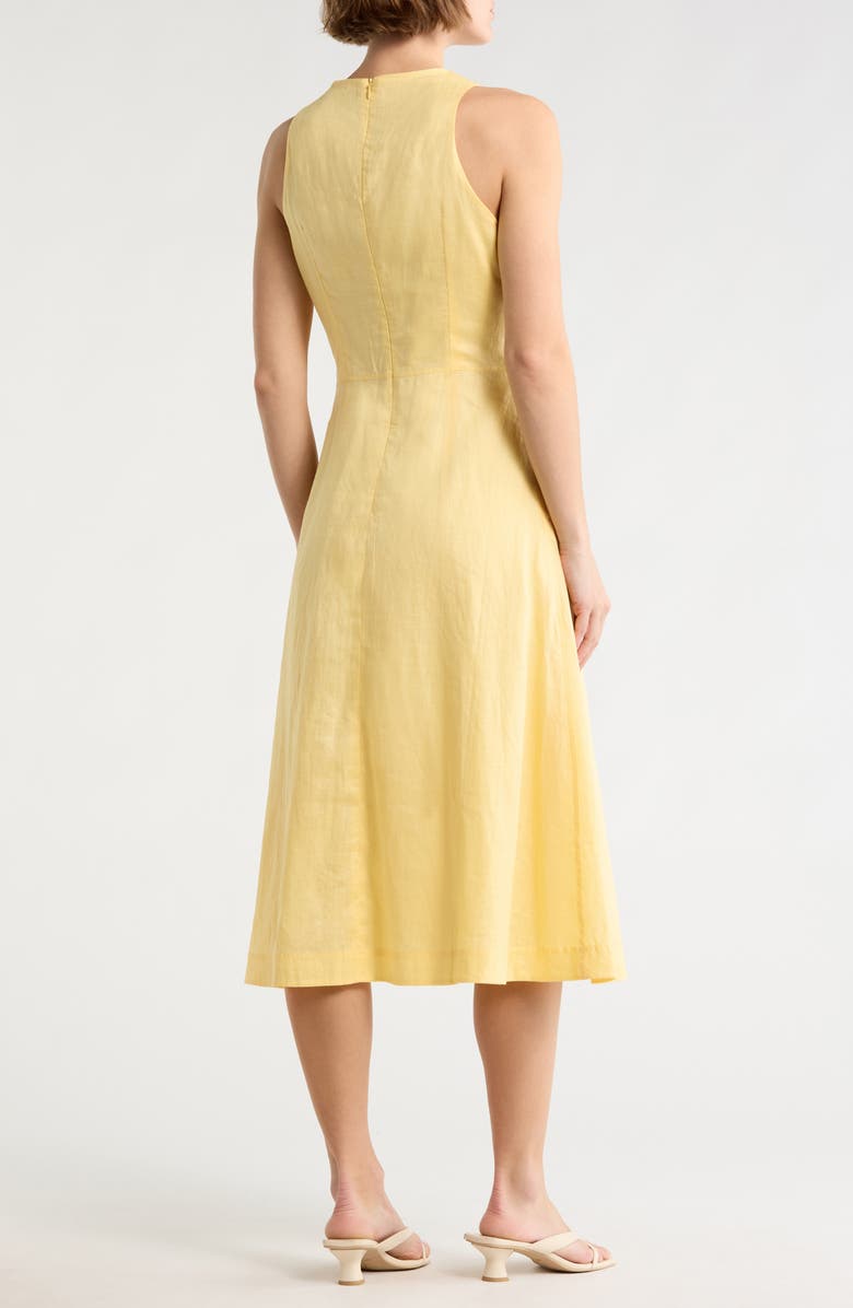 BOSS Orange Daisco Sleeveless Midi Dress, Alternate, color, Bright Yellow