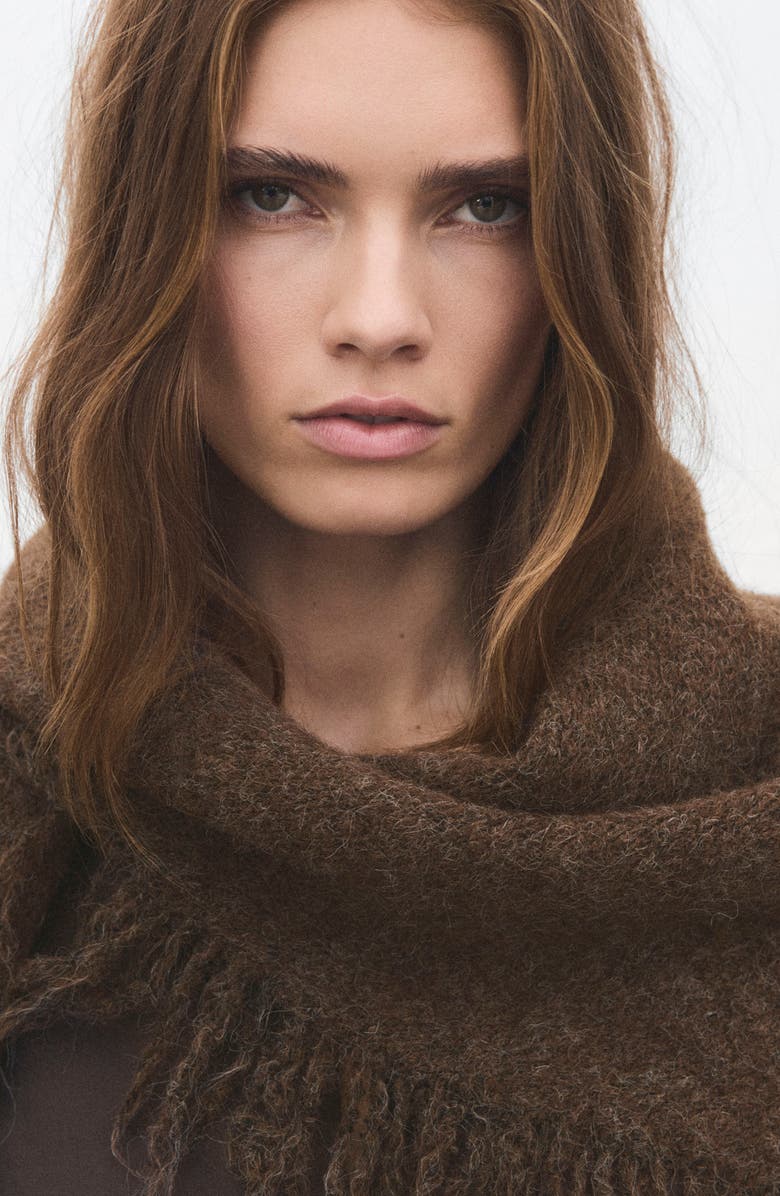 MANGO Fringed Shawl, Alternate, color, 