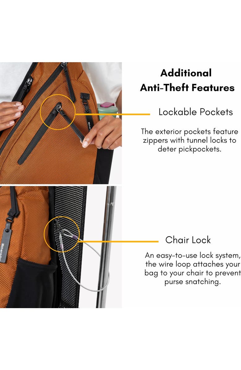 Sherpani Esprit Anti Theft RFID Protection Sling Bag, Fits 10'' Tablet, Sakura, Alternate, color, Granite