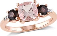 Julianna B. Smokey Quartz & Diamond 3-Stone Ring