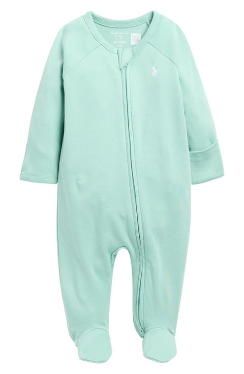 Raglan Sleeve Cotton Footie (Baby)