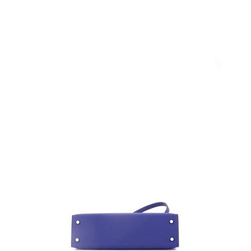 Pre-owned Hermes  Hermes Kelly Mini Ii Bag Blue Epsom With Palladium Hardware 20 In Purple