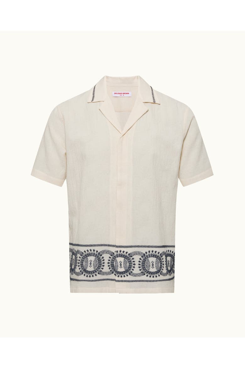 Maitan Relaxed-Fit Shirt, Alternate, color, White Sand/Night Iris