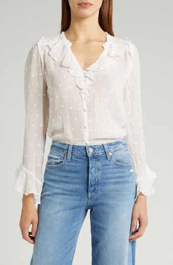 PAIGE Avina Long Sleeve Button-Up Top