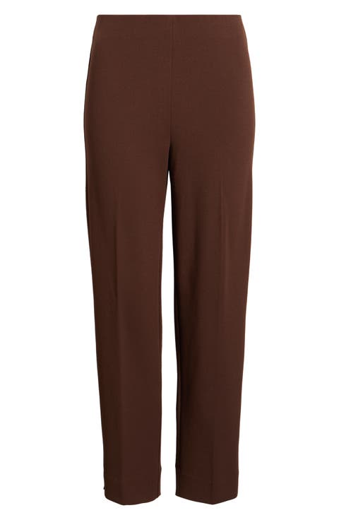 Hollywood Waist Straight Leg Ankle Pull-On Pants (Regular & Petite)