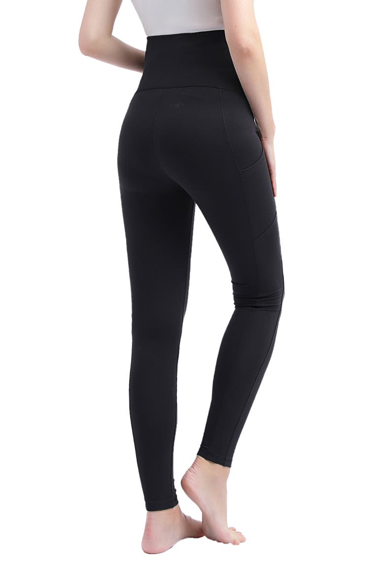 Joi Bellyback Maternity Leggings, Alternate, color, BLACK
