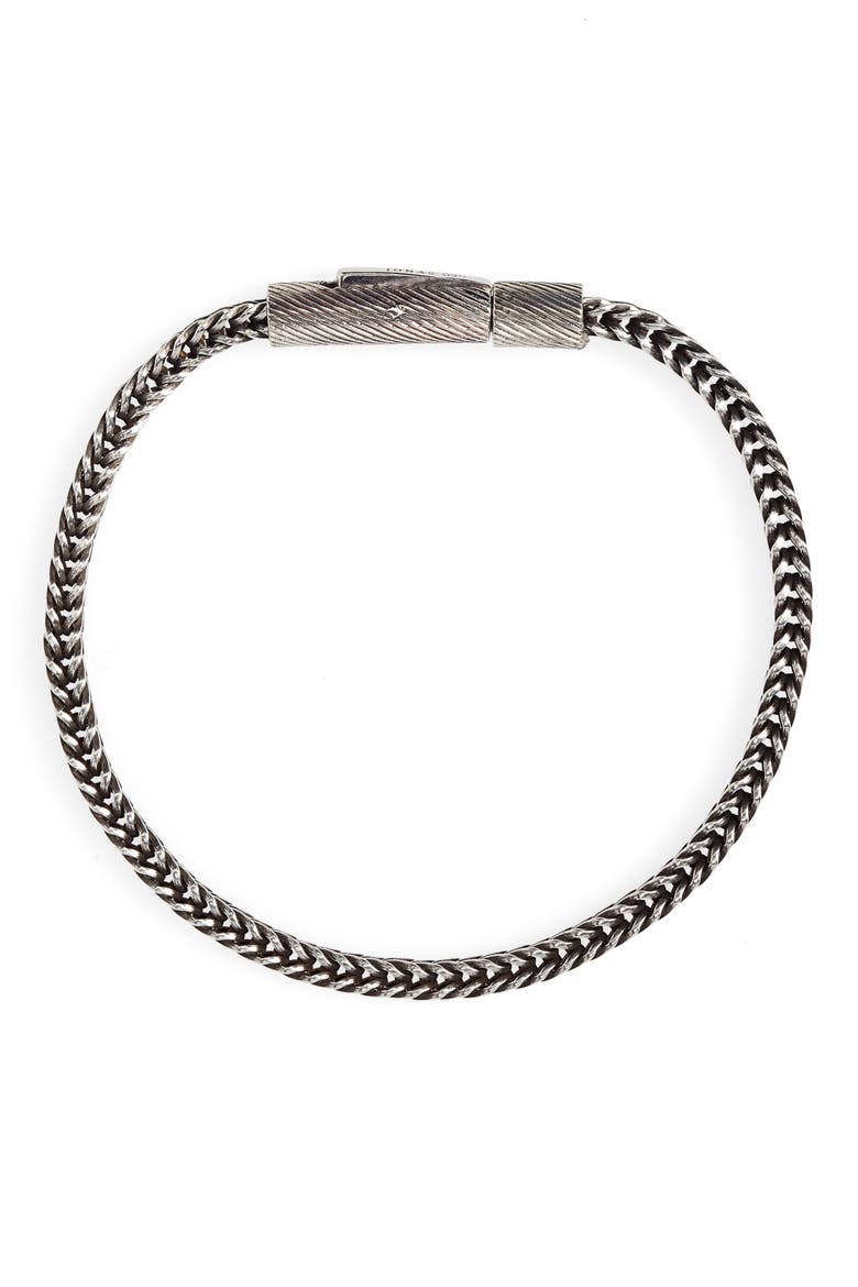 Herringbone Bracelet, Main, color, SILVER