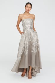 Theia Pamela Embroidered Gown