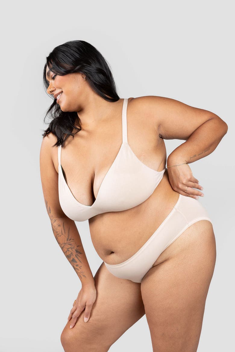 Low-Mid Rise Bikini, Alternate, color, Beige
