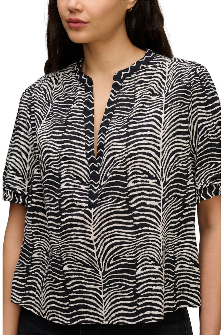 Freeda Zebra Print Top, Alternate, color, BLACK