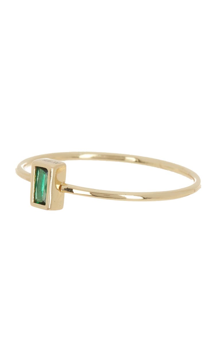 Argento Vivo Sterling Silver Green Crystal Ring, Main, color, Gold