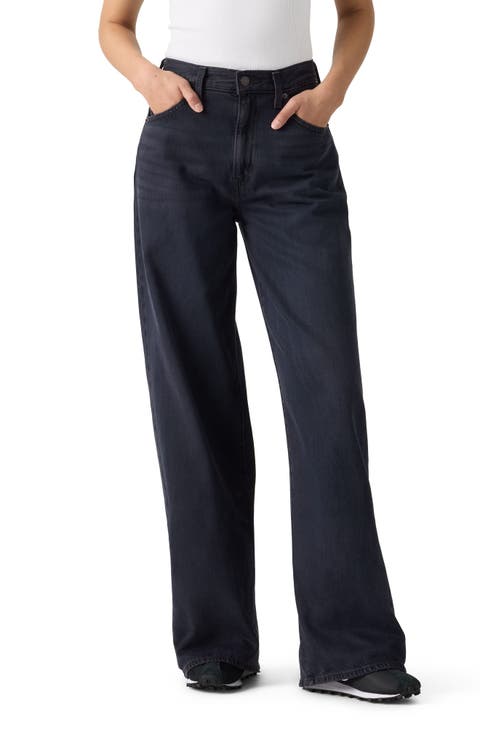 Cinch High Waist Baggy Wide Leg Jeans