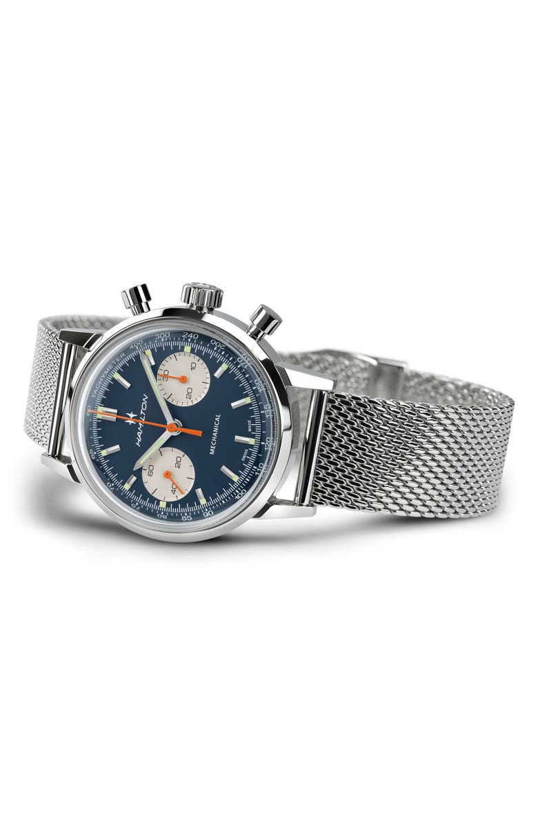 Hamilton American Classic Intra‑Matic Chronograph Watch Gift Set, 40mm, Alternate, color, Blue