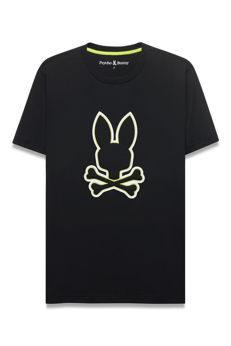 Bruno Embroidered Cotton Graphic T-Shirt, Alternate, color, BLACK