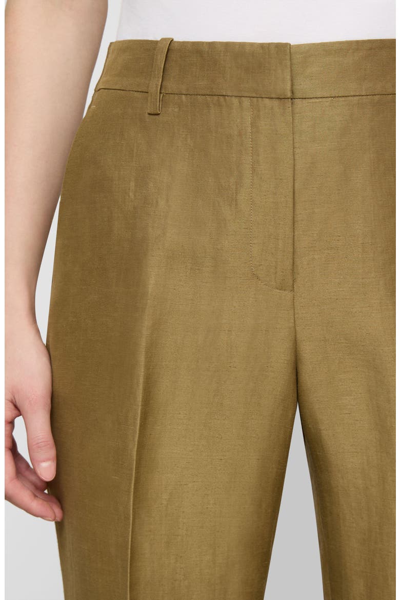 Gates Floral Linen Blend Pants, Alternate, color, KHAKI GREEN