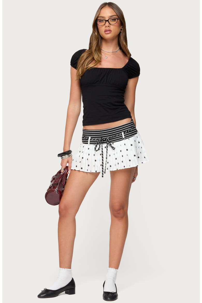 Marniee Mixed Print Micro Miniskirt, Alternate, color, BLACK-AND-WHITE