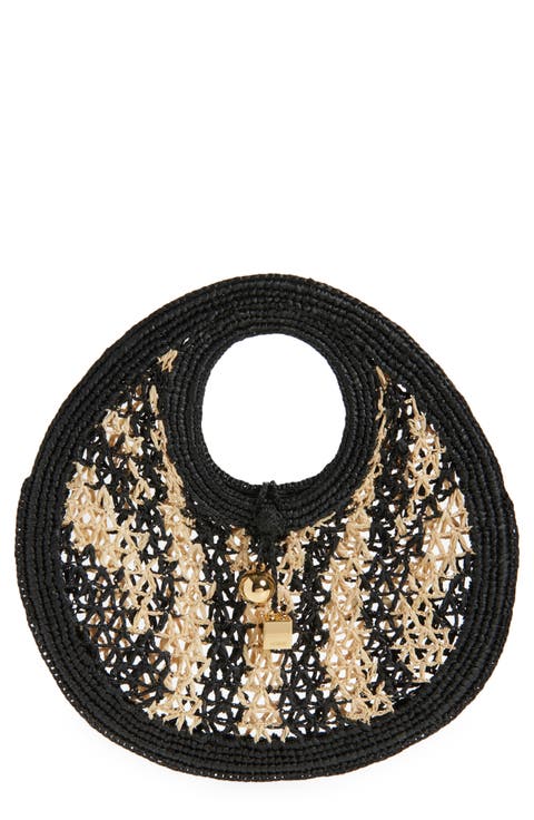 Le Petit Rond Spiaggia Raffia Handbag
