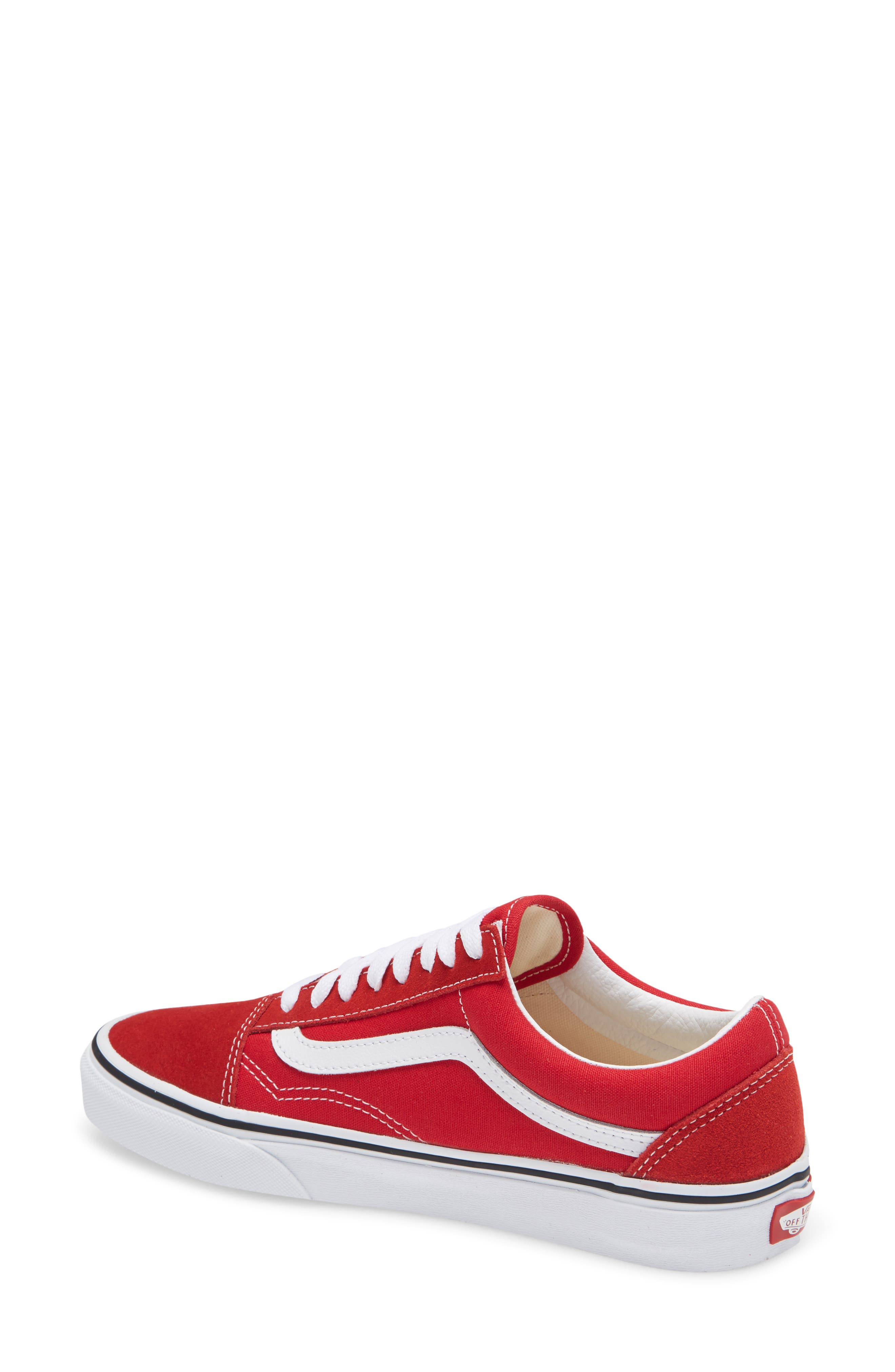Vans Old Skool Sneaker, Alternate, color, Racing Red/ White/ White