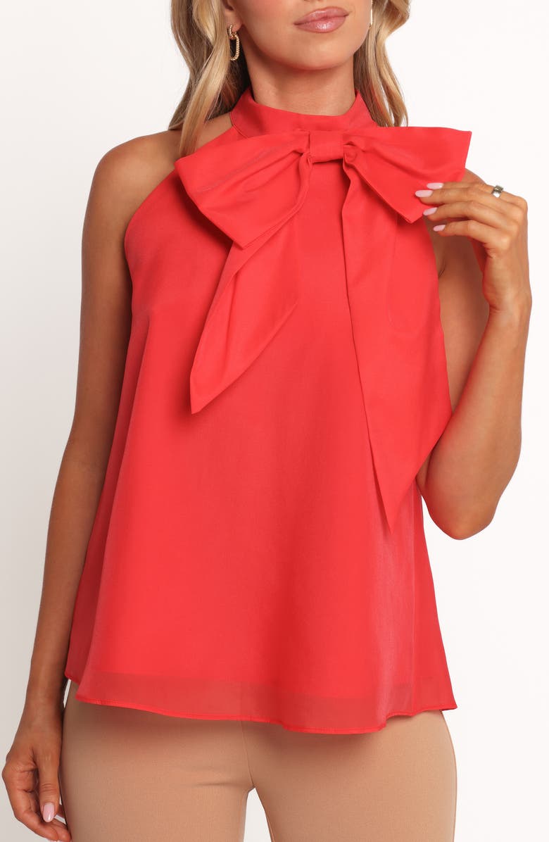 Petal & Pup Venice Bow Sleeveless Top, Alternate, color, Red