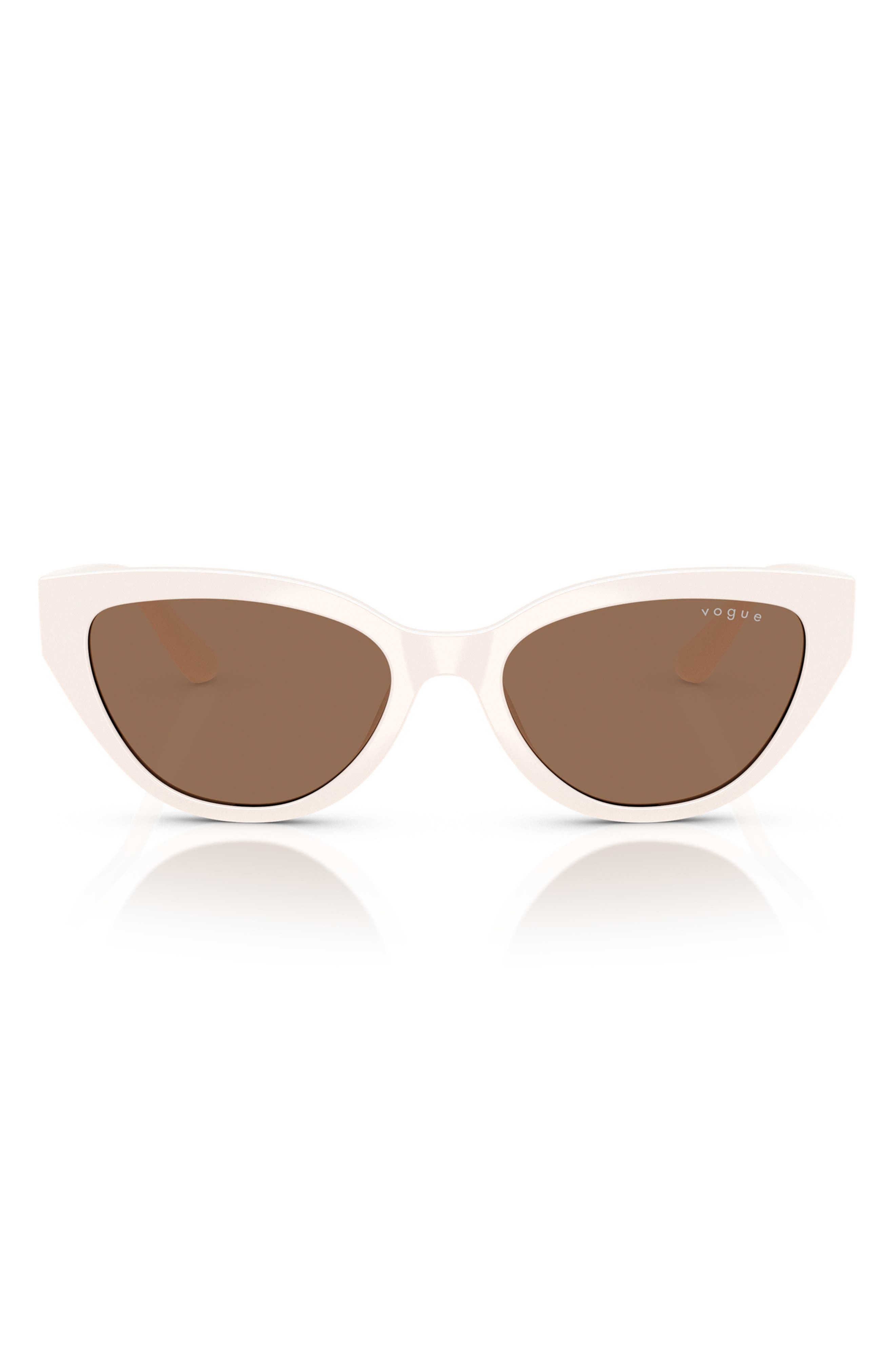 VOGUE 50mm Cat Eye Sunglasses in Milky Ivory 