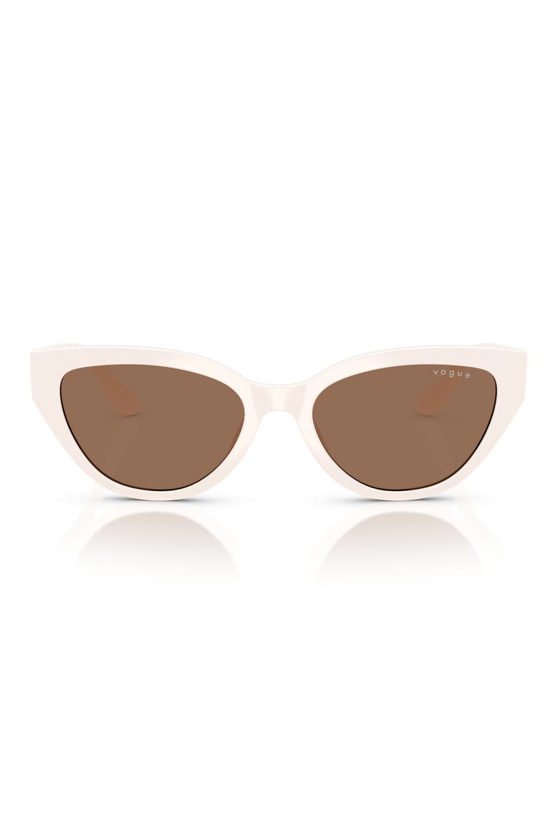 50mm Cat Eye Sunglasses, Main, color, MILKY IVORY