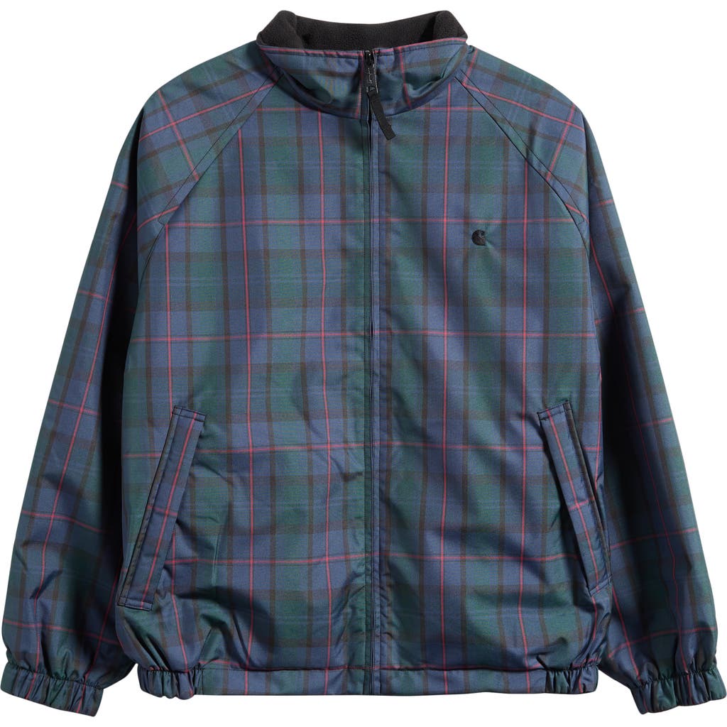 Carhartt Work In Progress Planer Water Repellent Reversible Canvas & Fleece Jacketr In Blue
