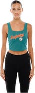 New Era Women's New Era Aqua/Orange Miami Dolphins Reversible Cropped Sport Classics Tank Top