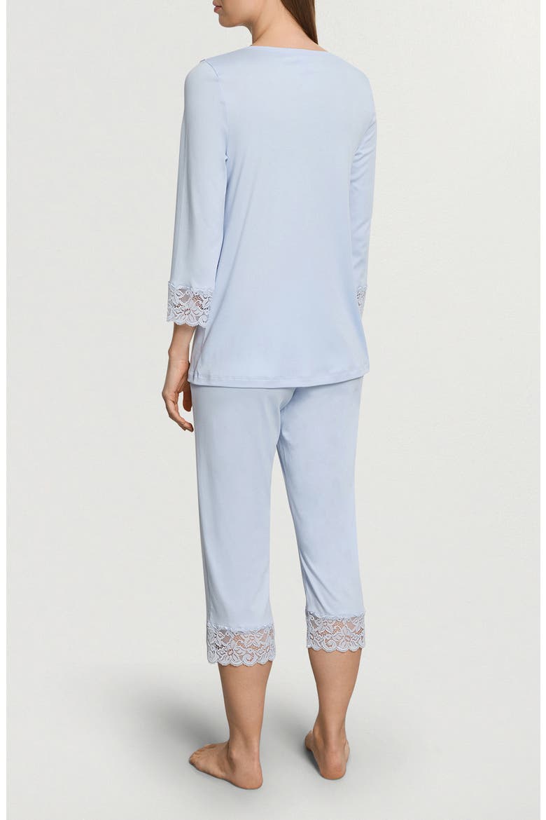 Moments Lace Trim Crop Pajamas, Alternate, color, BLUE DOVE