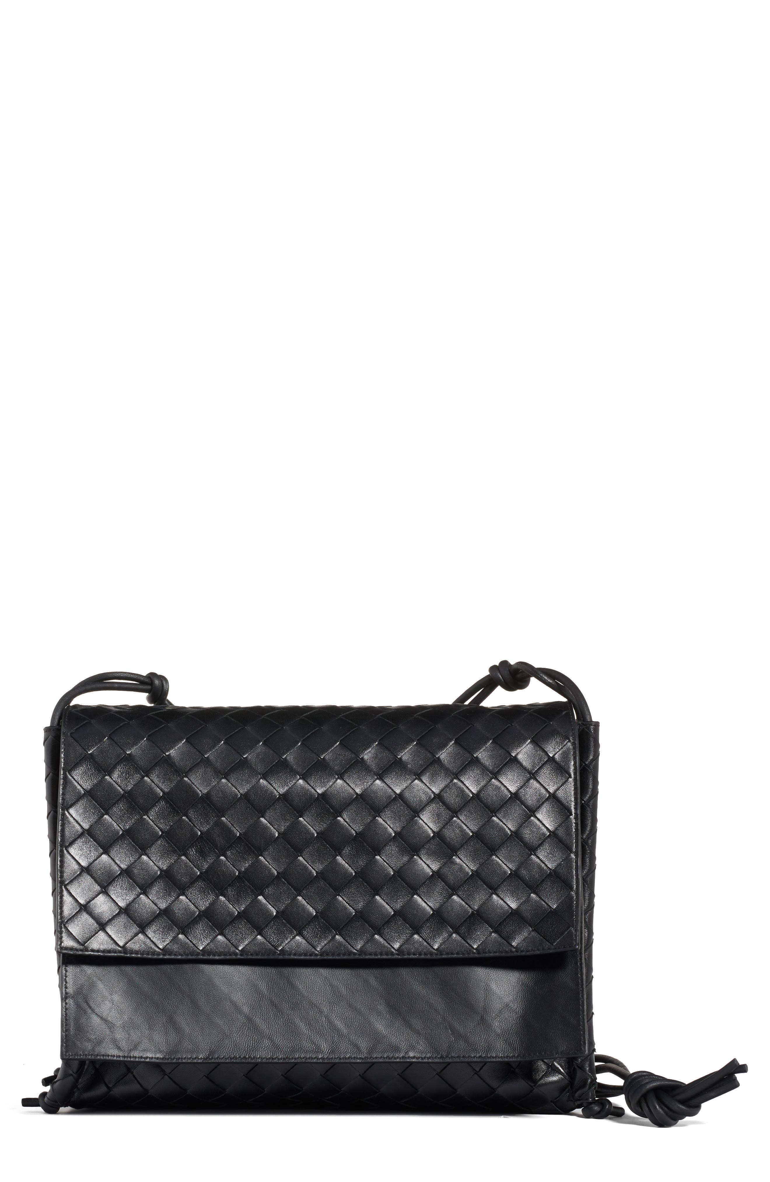 Bottega Veneta Bottega Venenta Intrecciato Medium Flap Crossbody Bag, Main, color, 