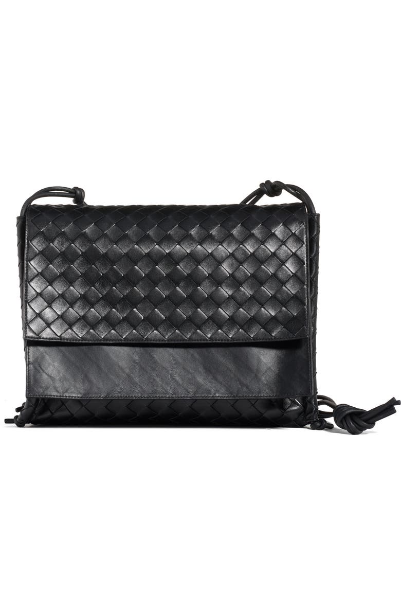 Bottega Veneta Bottega Venenta Intrecciato Medium Flap Crossbody Bag, Main, color,