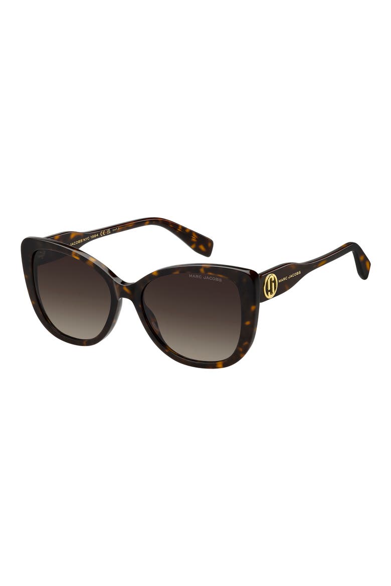 55mm Gradient Cat Eye Sunglasses, Alternate, color, HAVANA/ BROWN