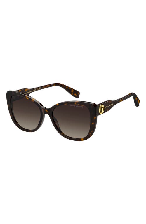 Marc Jacobs 55mm Gradient Cat Eye Sunglasses In Brown