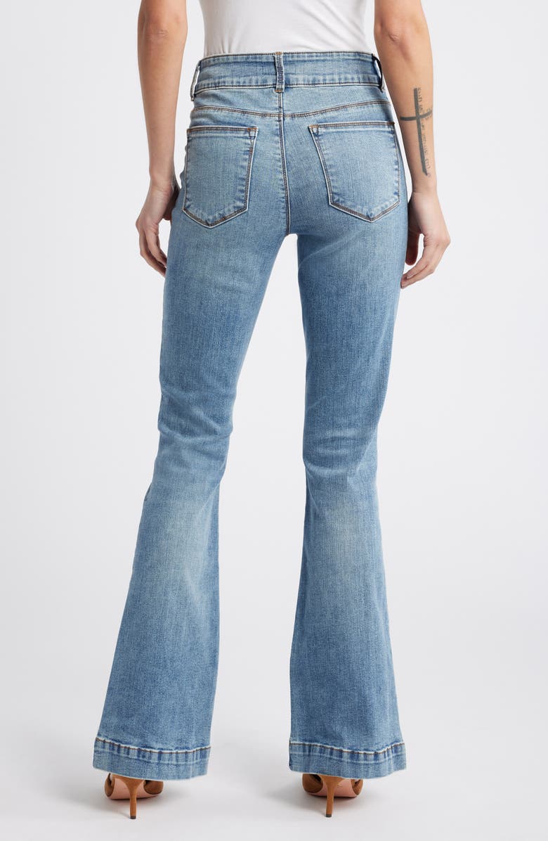 KUT from the Kloth Ana Pintuck High Waist Flare Jeans, Alternate, color, 