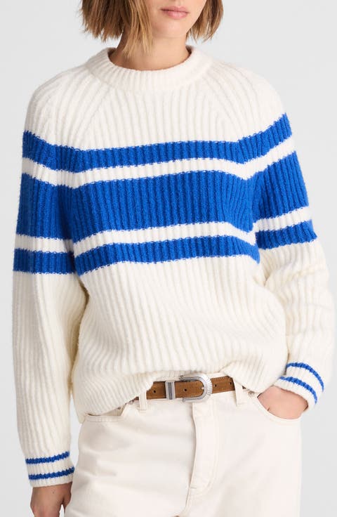 Stripe Raglan Sleeve Sweater