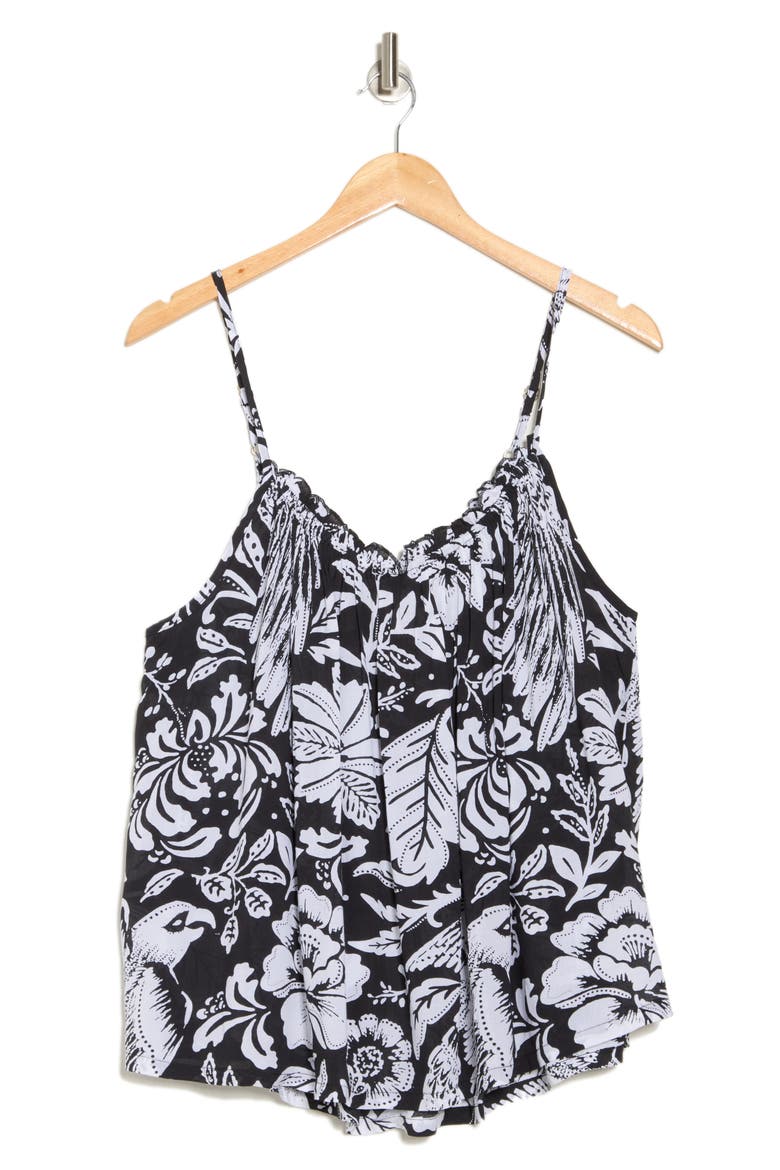 Floral Flowy Cover-Up Camisole, Alternate, color, BLACK MALDIVES