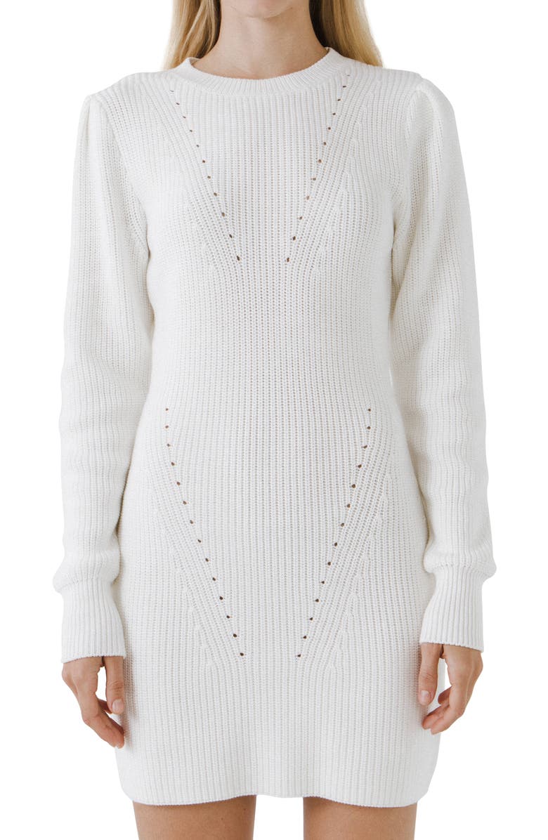 Endless Rose Long Sleeve Sweater Dress, Alternate, color, 