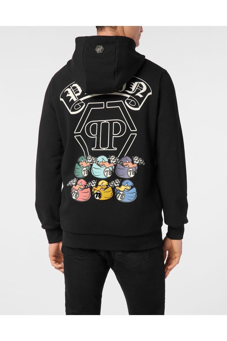Sweatjacket Gothic Duck Men, Alternate, color, black
