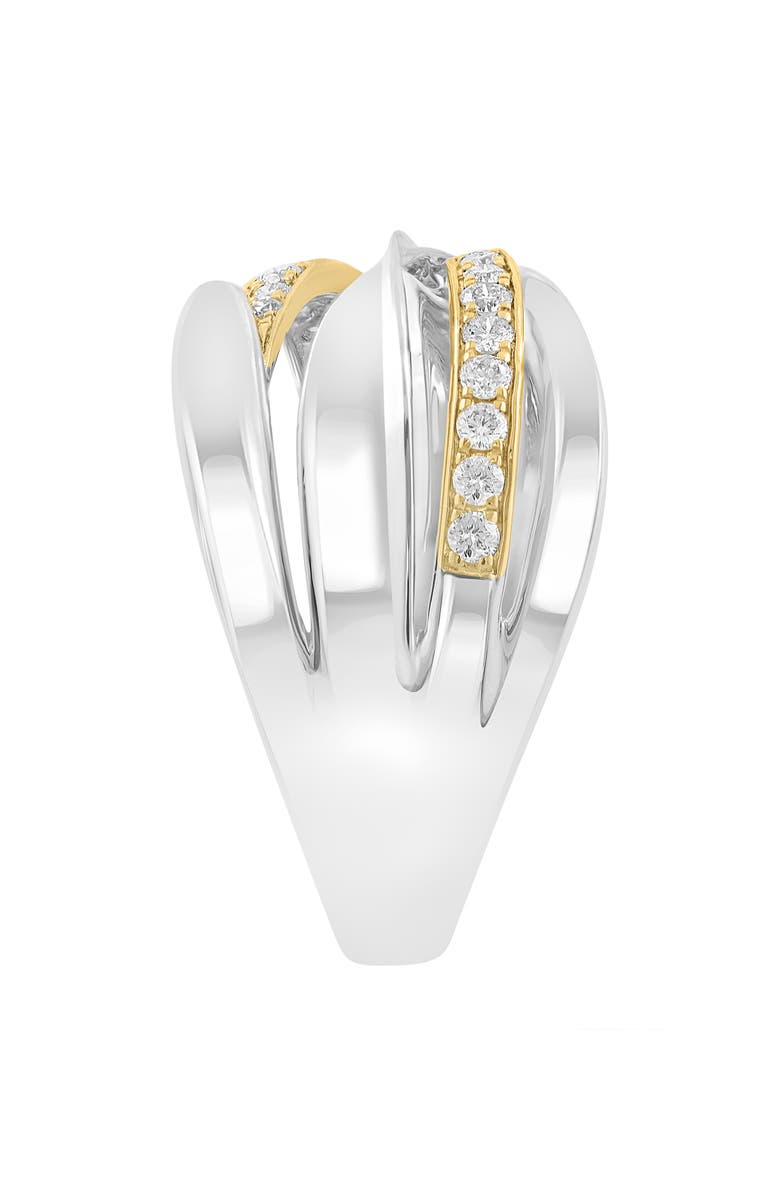 EFFY Two-Tone Diamond Swirl Ring, Alternate, color, Gold