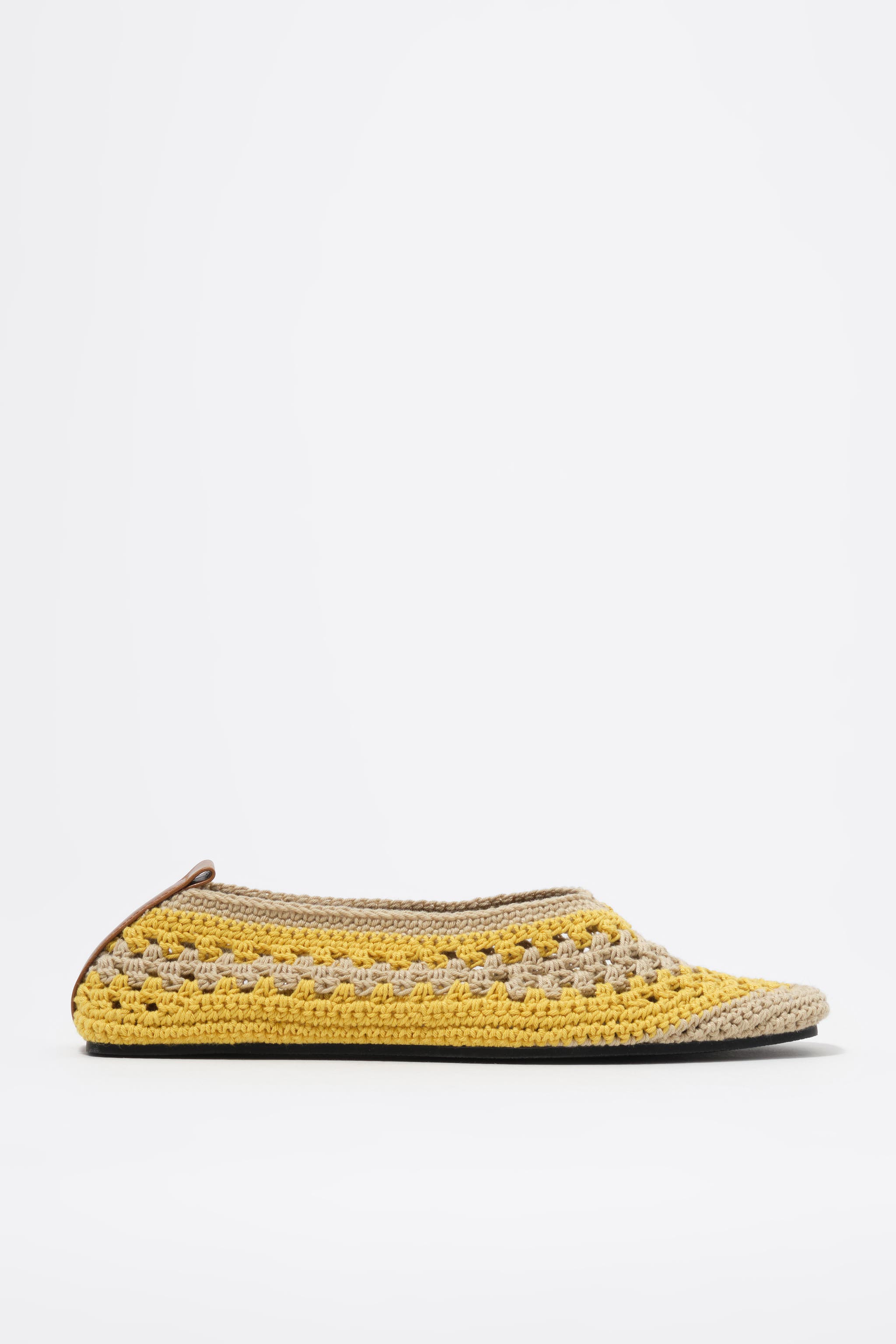 Bimba y Lola Crochet Ballerina Flats, Alternate, color, Yellow