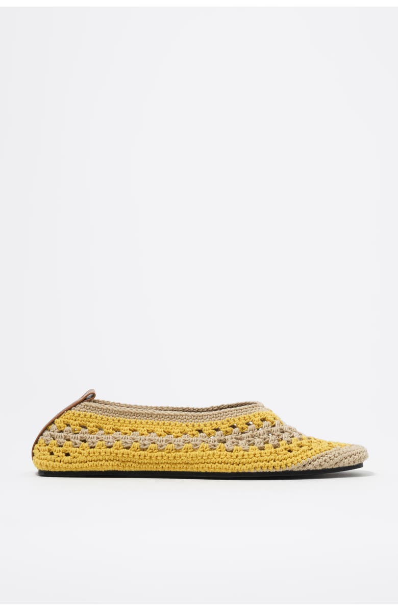 Bimba y Lola Crochet Ballerina Flats, Alternate, color, Yellow