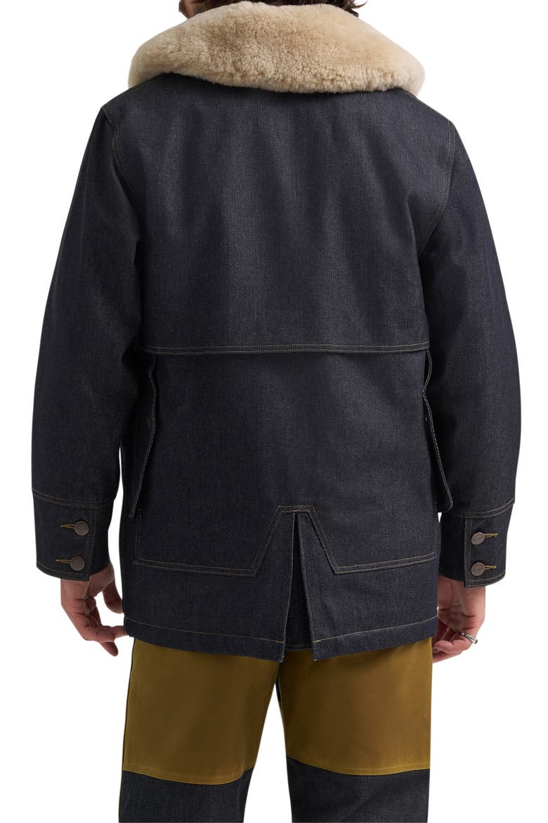 Filson X Wrangler Genuine Shearling Collar Packer Jacket, Alternate, color, INDIGO